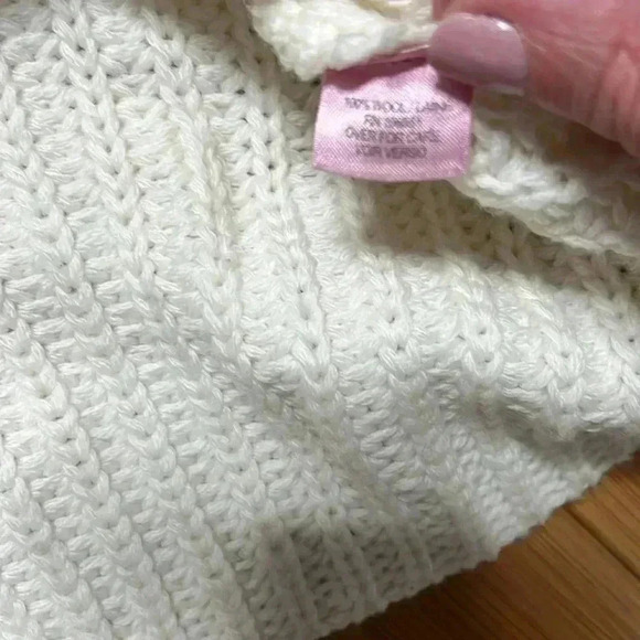 Calypso St. Barth Super Soft Open Knit Wool V-Neck Sweater Ivory XS - Picture 5 of 7